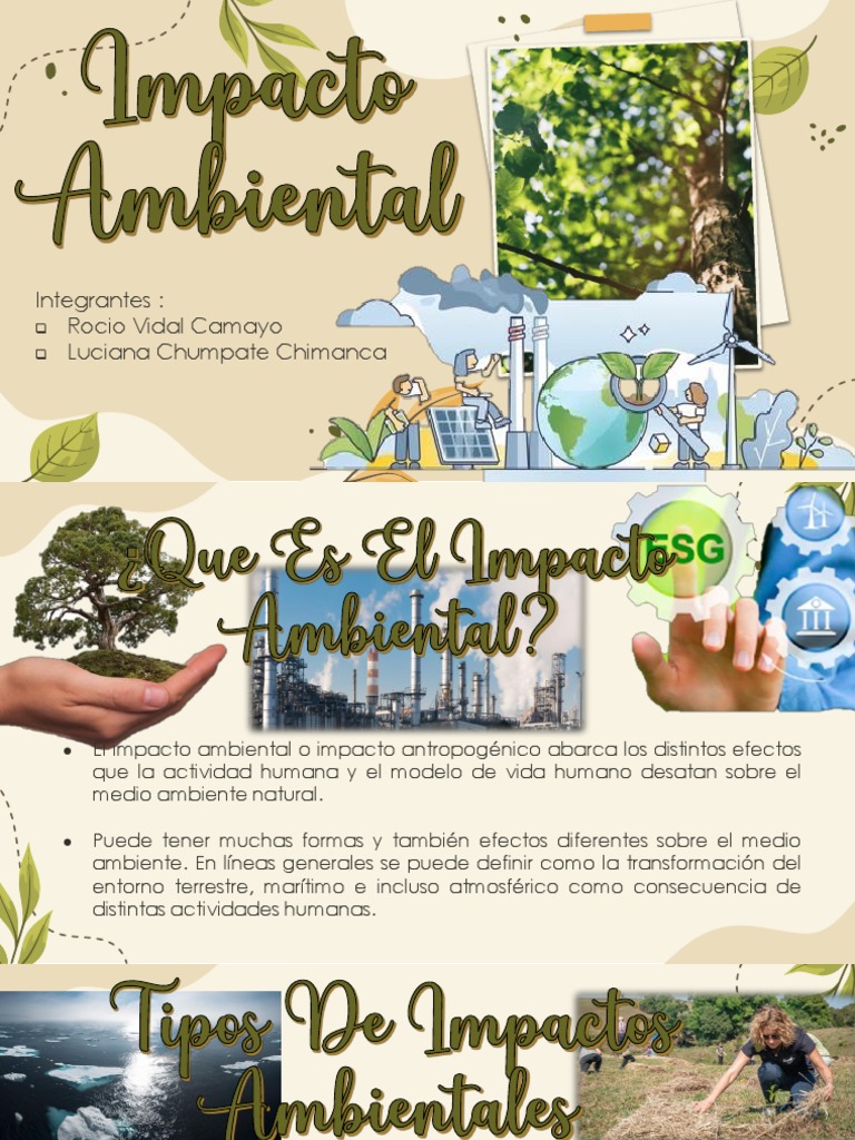 Impacto Ambiental y Actividades Humanas | PDF | Entorno natural | Residuos