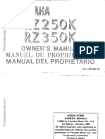 Yamaha Rz250 350 K 1984 Owners Manual