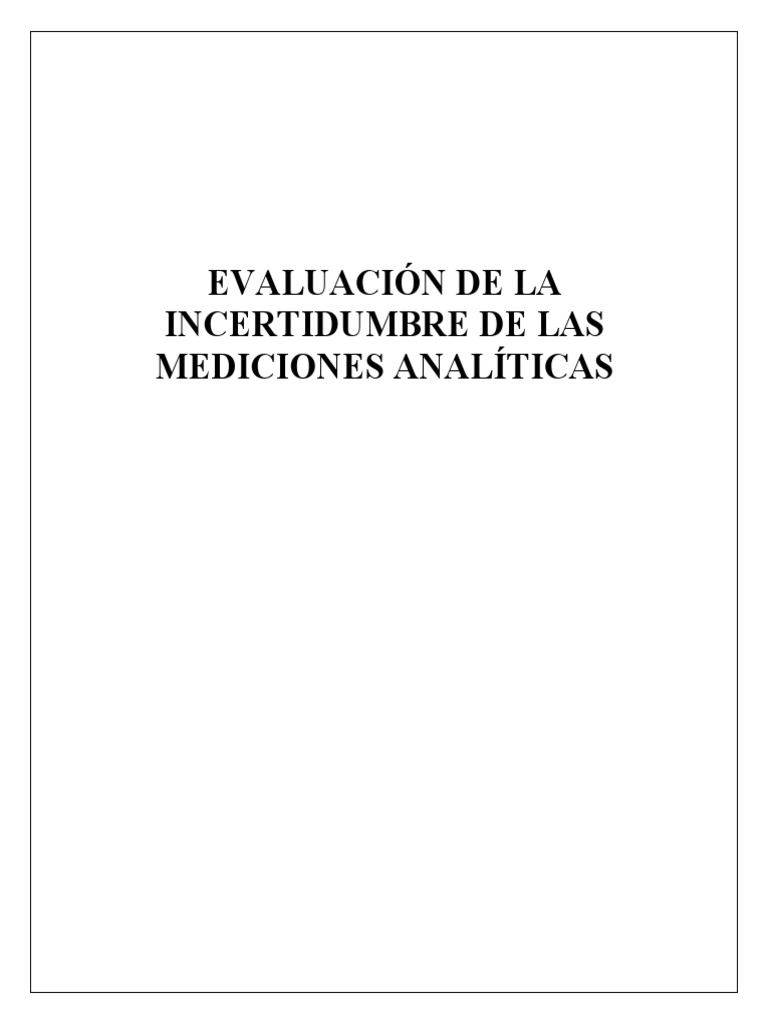 Evaluación de Incertidumbre en Mediciones | PDF | Medición | Incertidumbre