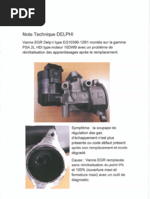Vanne EGR Delphi Technologies EG10396-12B1 - Pièce De Qualité OEM Pour Réduction Des Émissions