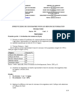 Epreuve de Geographie Test Pour Formation