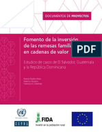 Fomento de La Inversión de Las Remesas Familiares en Cadenas de Valor