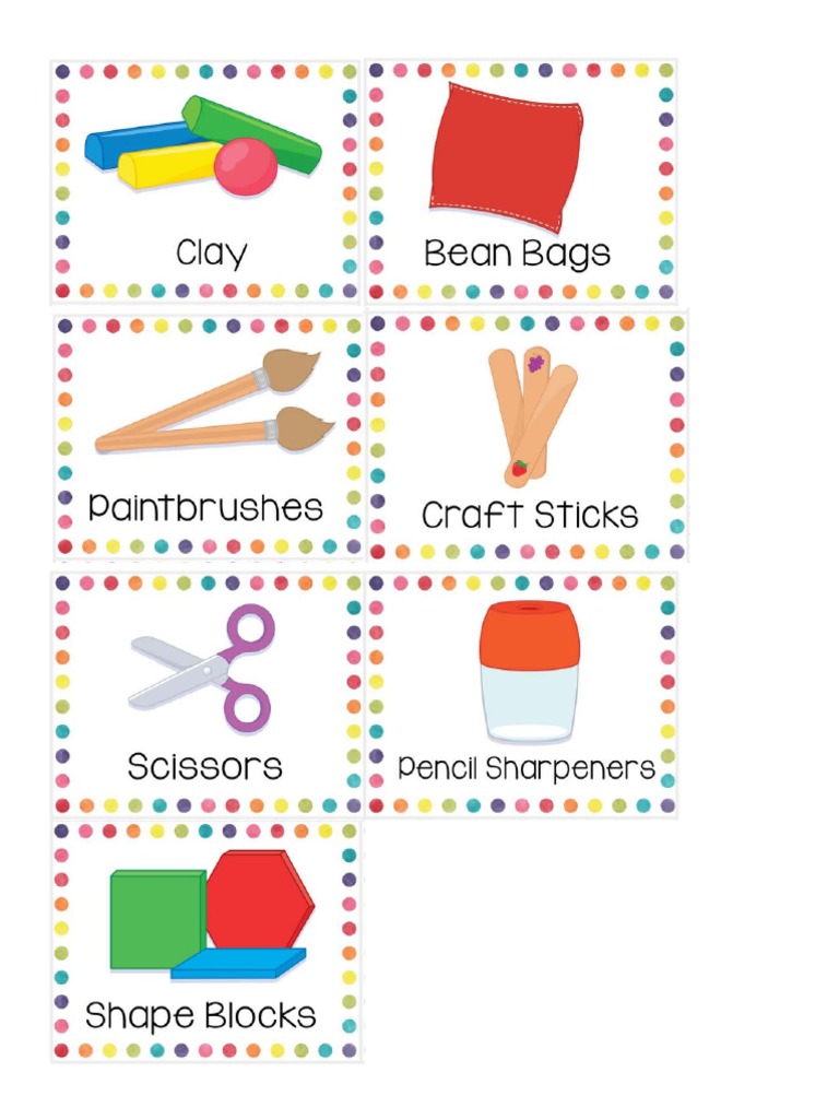 Classroom storage labels PDF