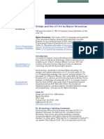 Selected Reading: Design and Use of C++ by Bjarne Stroustrup