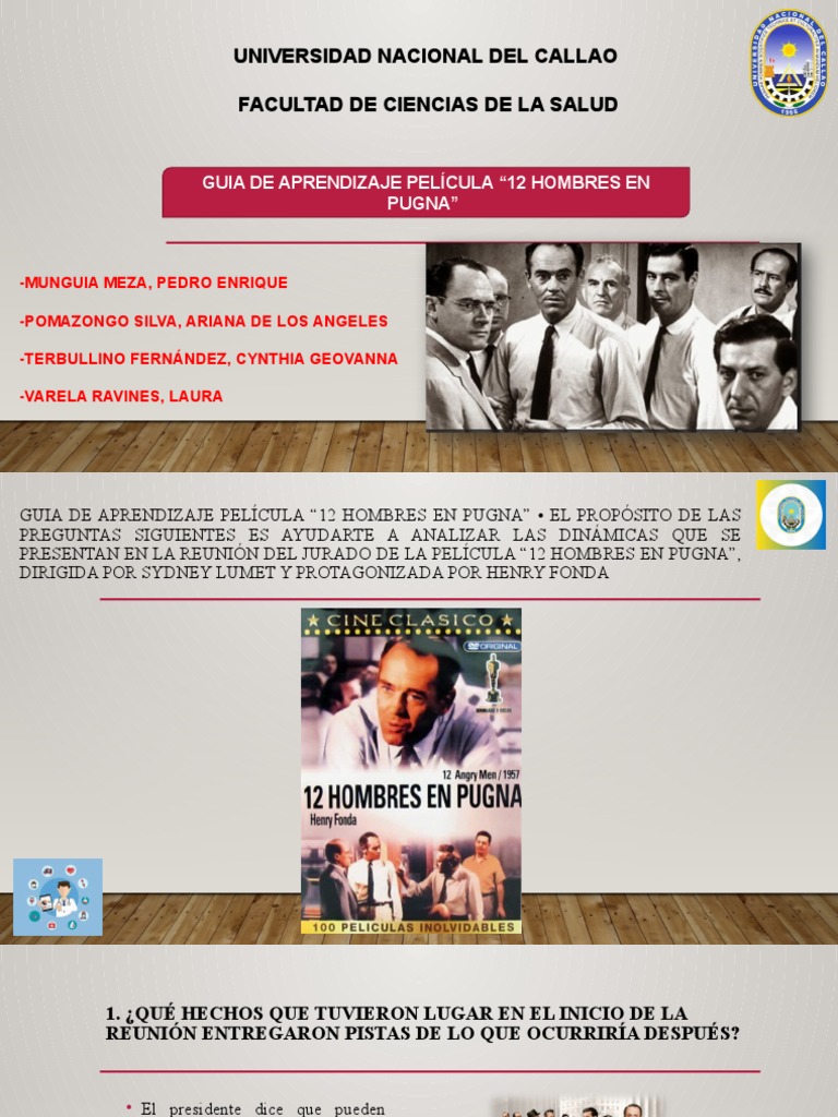 12 Hombres en Pugna Grupo 4 PDF Justicia Crimen y violencia