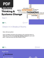 Systems Thinking and Systems Change 