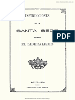 Instrucciones de La Santa Sede Sobre El Liberalismo