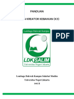 (Terbaru) BUKU PANDUAN K3 (Kolaborator Kreator Kebaikan) LDK SALIM UNJ