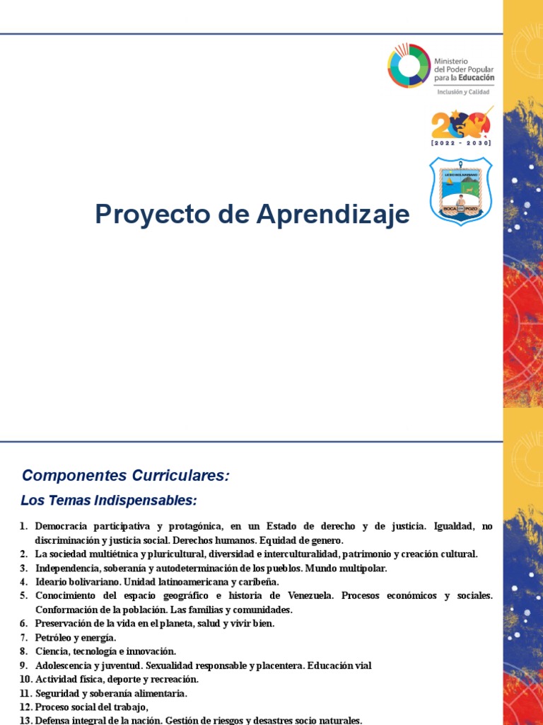 Modelos de Proyectos de Aprendizaje | PDF | Evaluación | Aprendizaje