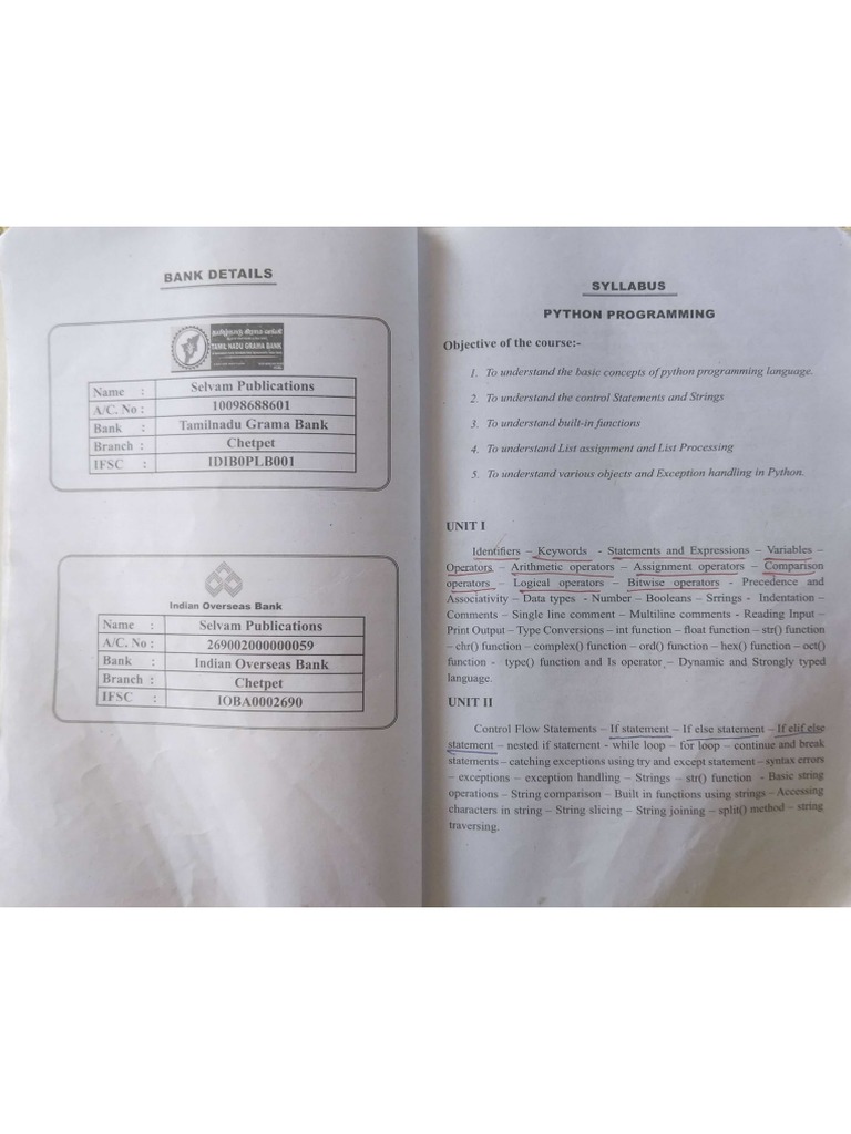 Python Full Notes | PDF