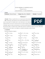 Exercicios de Cálculo I - 3° Lista - Comp