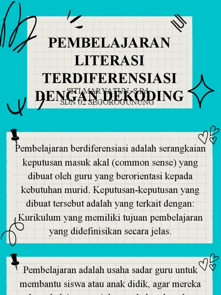 15.Pembelajaran Literasi Terdiferensiasi dengan Dekoding | PDF