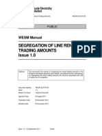 Segregation of Line Rental Trading Amounts Issue 1.0: WESM Manual