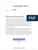 Free Personality Test Questions