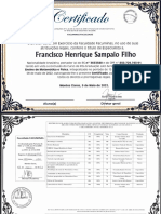 Certificado Francisco Henrique Sampaio Filho