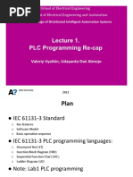 Lecture 1. Recap On PLC Programming