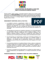 Pacto Barrios Unidos Aportes para PND 2022-2026