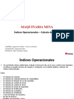 MAQUINARIA MINA - Indices Operacionales Subterraneos Calculo Flota Subterranea