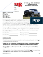 SkyJacker Dodge DTB50 Install Manual