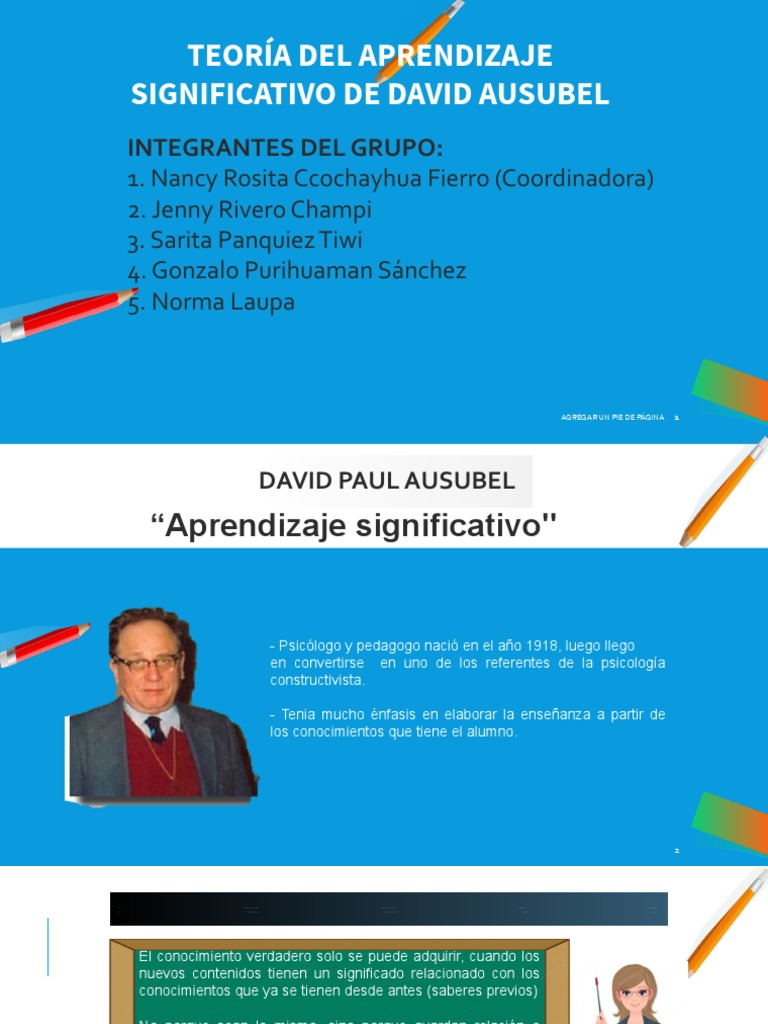 Teoría del Aprendizaje Significativo de Ausubel | PDF | Aprendizaje ...