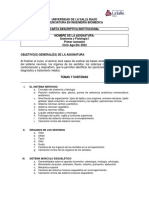 Carta Descriptiva Anatomia y Fisiología I Ing Biomédica Ciclo 2023