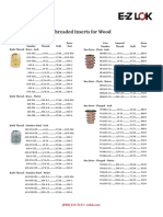 Drill Chart - Inserts For Wood - EZL - 2020-01-29