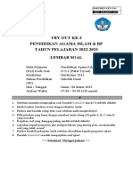 Soal Try Out 3 Agama Islam