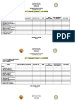 Attendance Sheets