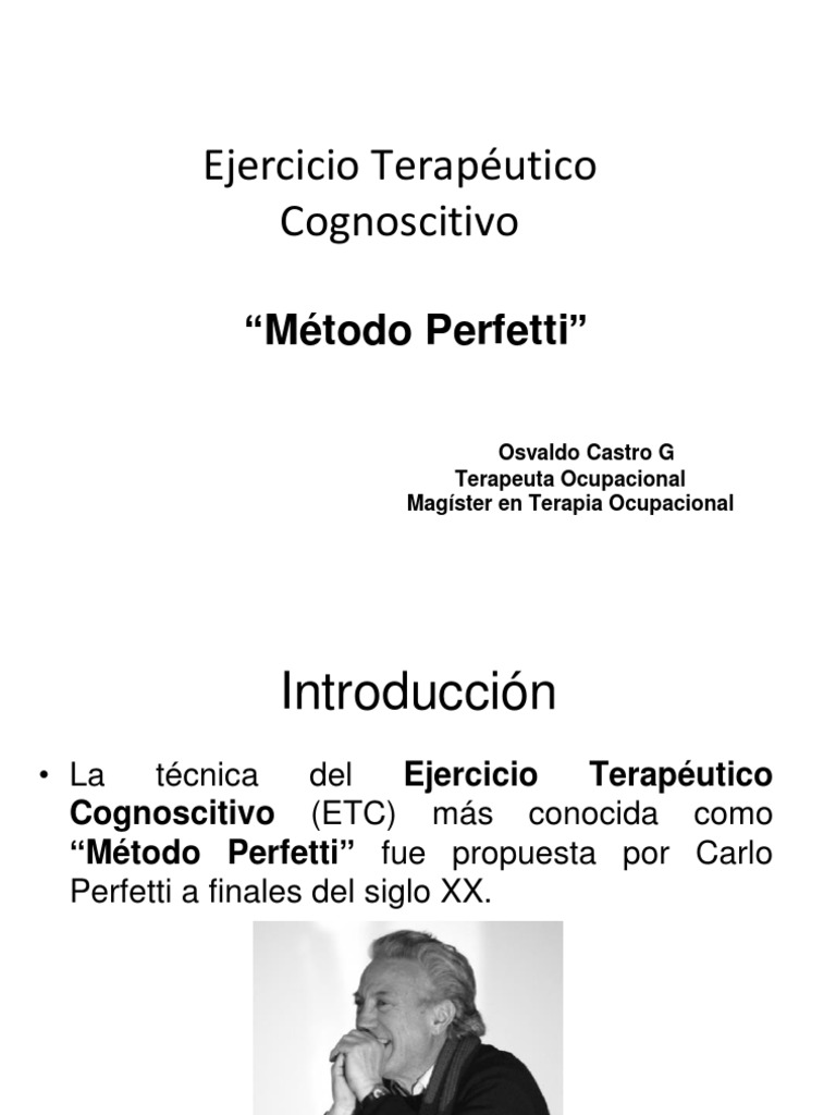 Método Perfetti en Ejercicio Cognitivo | PDF | Aprendizaje | Percepción