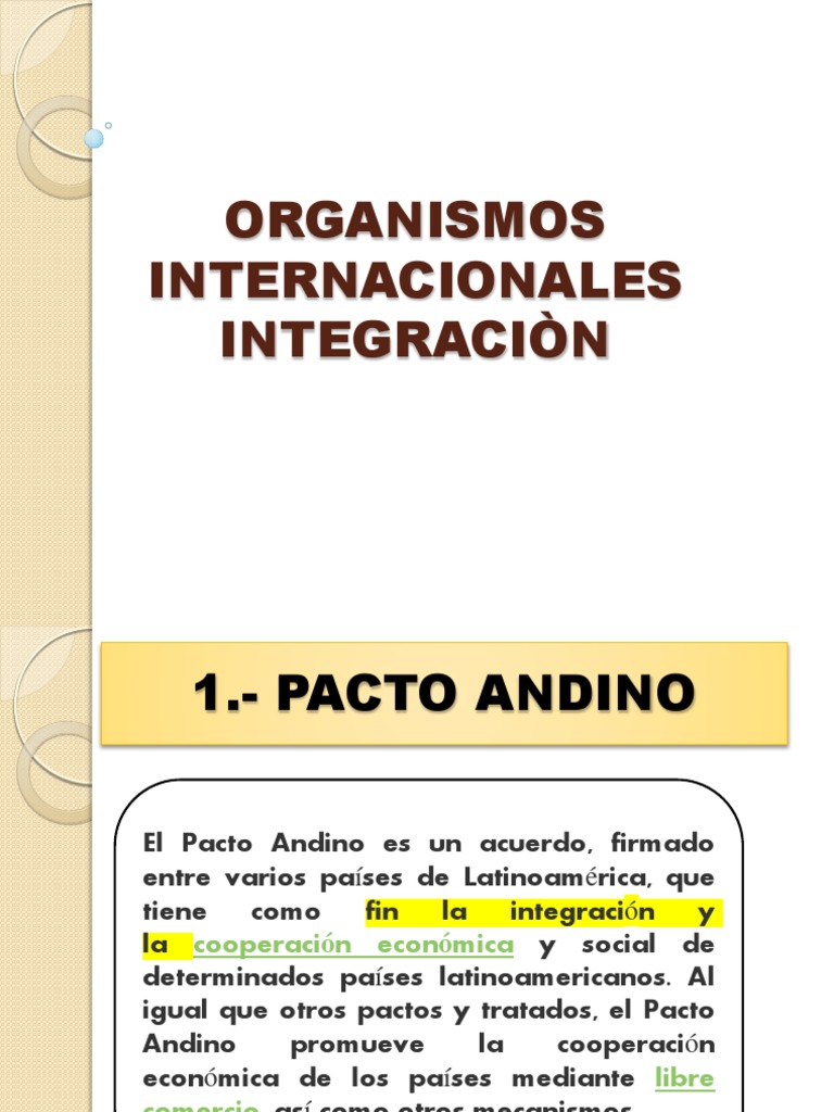 Organismos Internacionales Integraciòn 15 | PDF | Naciones Unidas ...