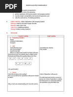 Detailed Lesson Plan in Mathematics 6