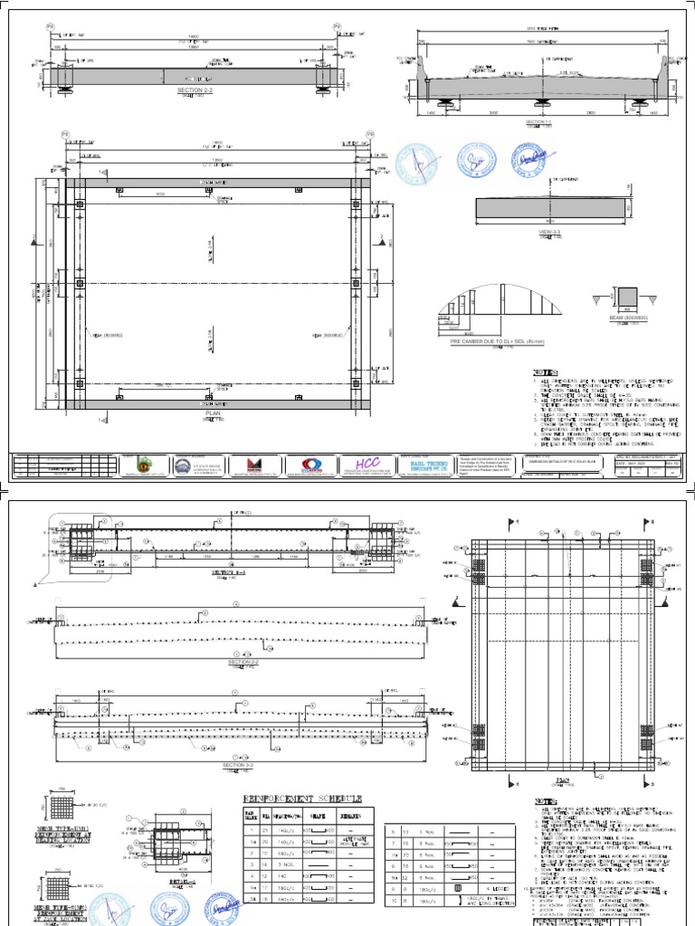 RCC Solid Slab Reinforcement Drawing | PDF