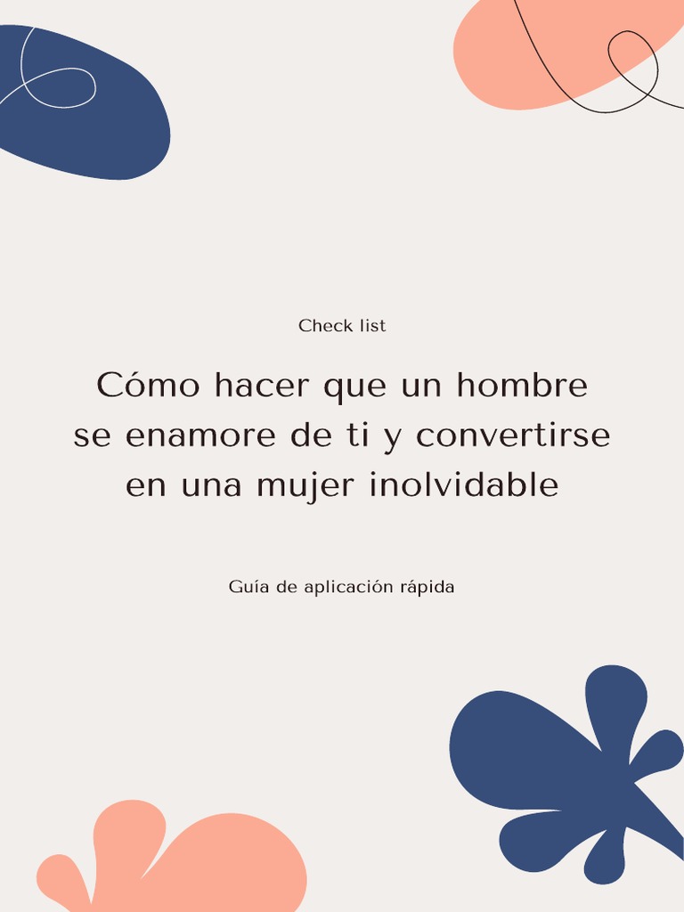 Cómo enamorar a un hombre eficazmente | PDF | Crecimiento personal y ...