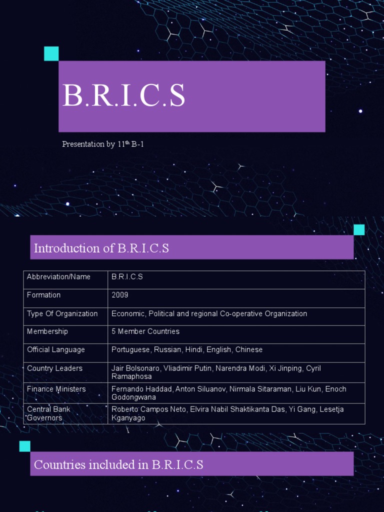Overview of B.R.I.C.S Organization | PDF | Bric | Economies
