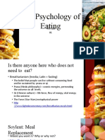 W1 - The Psychology of Eating (Week 1)