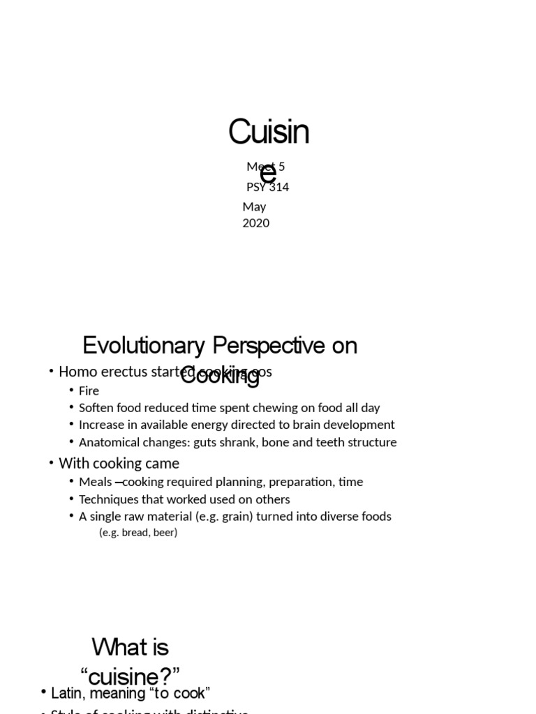 W5a Cuisine and Michelin Stars PDF Cooking French Cuisine