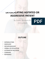 De-Escalating Agressive Patient