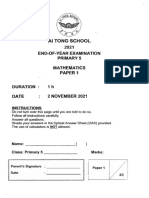 P5 Maths AiTong 2021 SA2 Exam Papers
