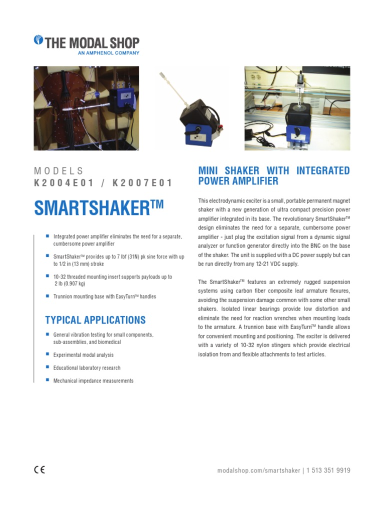 Mini SmartShaker with Integrated Amplifier