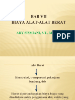 Bab Vii Biaya Alat-Alat Berat: Ary Sismiani, S.T., M. Eng