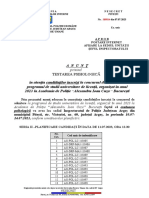 Anunt Psihologic Academia 2023 Seria III - 11.07.2023, OrA 12.30