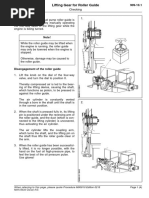 Lifting Gear For Roller Guide: Note!