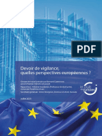 Rapport Du Club Des Juristes Sur Le Devoir de Vigilance