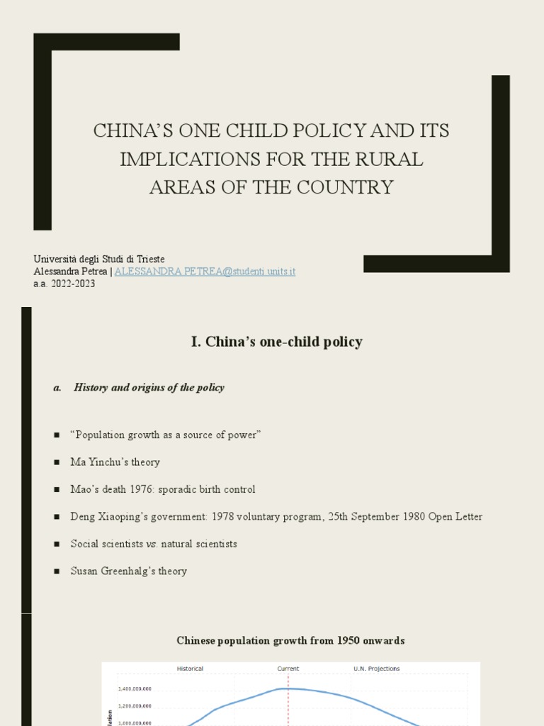 China's One Child Policy PDF China World Politics