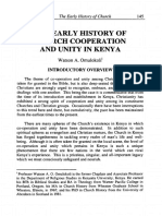 The Early History of Church Cooperation and Unity in Kenya: Omulokoli