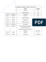 IX - CA I Portions and Timetable