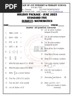 Holiday Package V June 2023