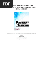 Kinsenas, Katapusan: A Phenomenological Study On The Lived Experiences and Challenges Faced by Single Mothers