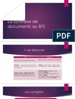 La Synthese de Documents Au Bts