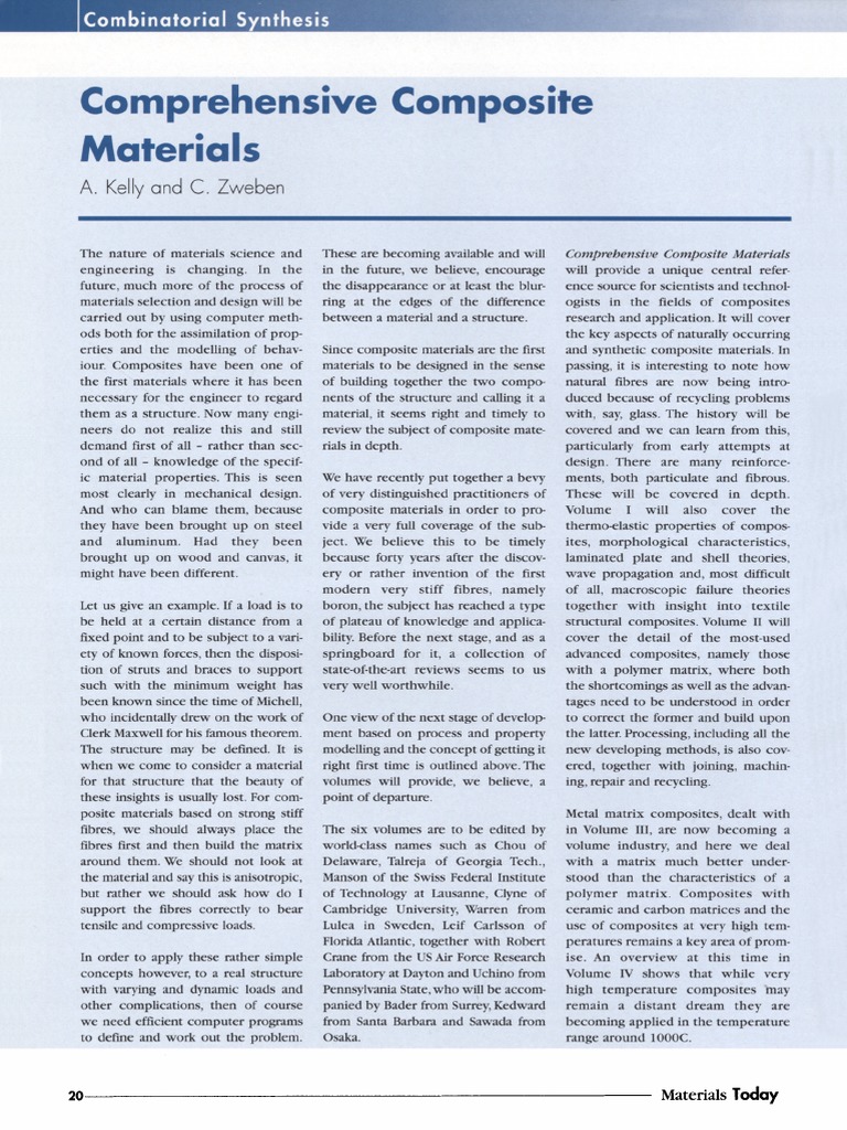 Comprehensive Composite Materials Overview | PDF | Composite Material ...